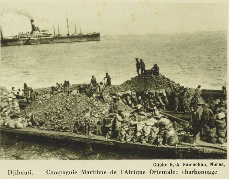 Port de Djibouti Charbonnage en 1910