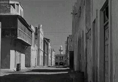Rue de Djibouti déserte durant le blocus de 1940