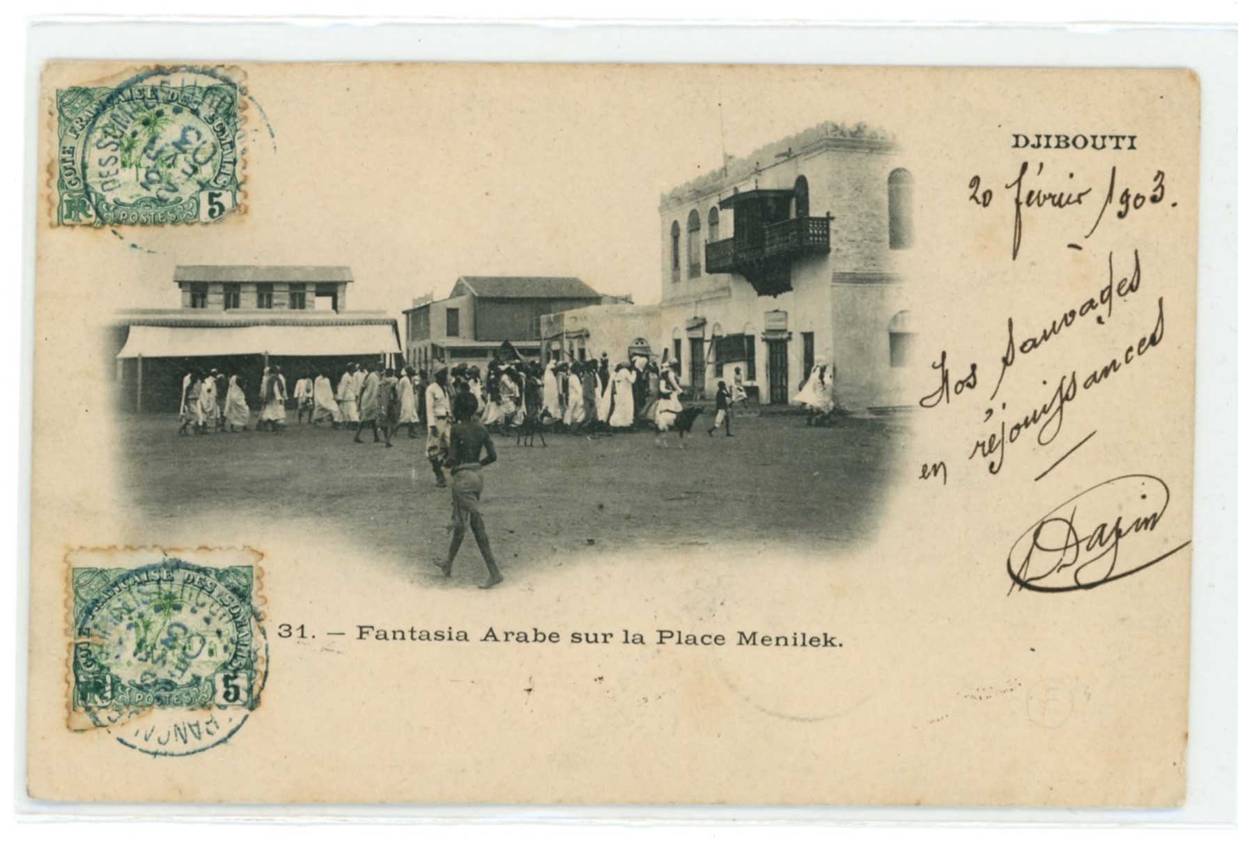 Fantasia Arabe sur la place Menelik, 20 Février 1903.